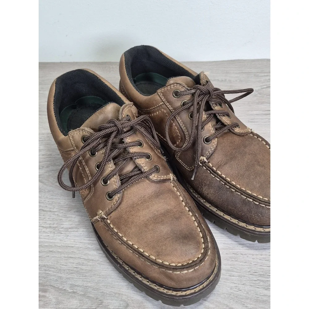 Earth Shoes Mack Men's Size 7.5 Brown Leather Outdoor Hiking Oxford